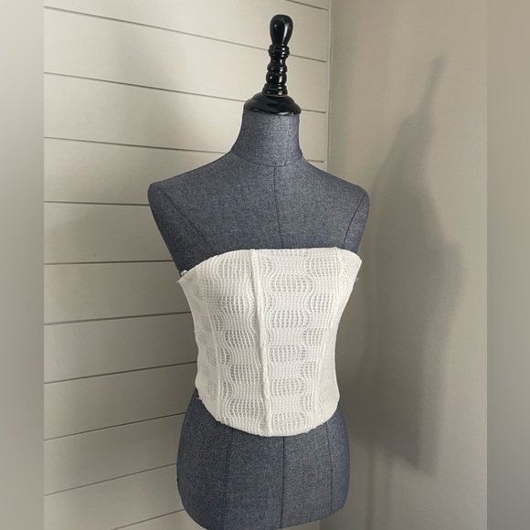 SALTY White Gauze Corset Top NWT - Picture 2 of 7